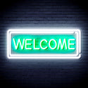 advpro-welcome-ultra-bright-led-neon-sign-fnu0407 - White & Green