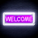advpro-welcome-ultra-bright-led-neon-sign-fnu0407 - White & Purple