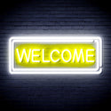 advpro-welcome-ultra-bright-led-neon-sign-fnu0407 - White & Yellow