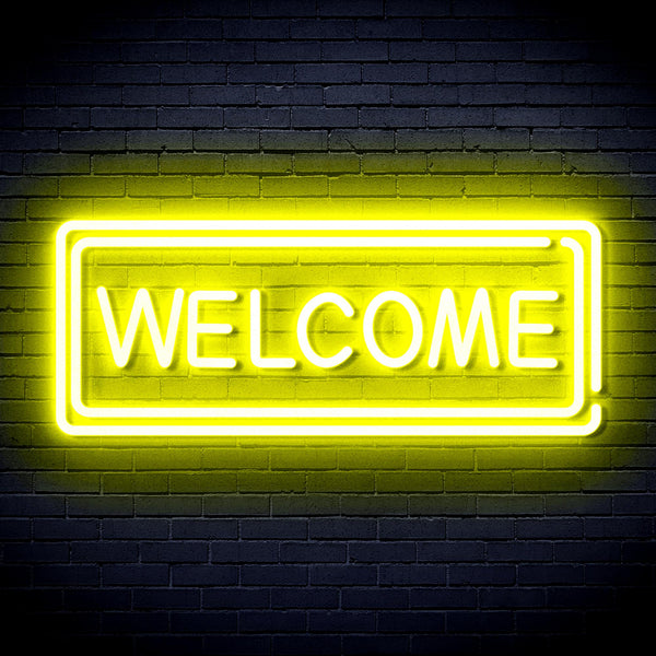 advpro-welcome-ultra-bright-led-neon-sign-fnu0407 - Yellow