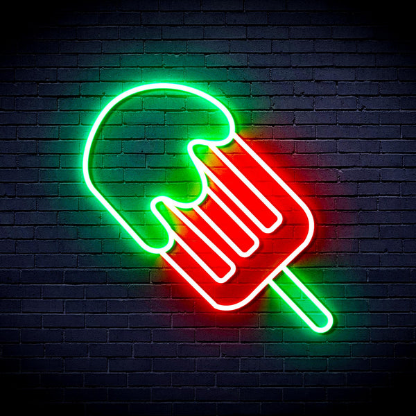 advpro-ice-cream-popsicle-ultra-bright-led-neon-sign-fnu0408 - Green & Red