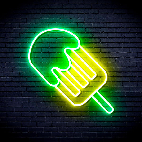 advpro-ice-cream-popsicle-ultra-bright-led-neon-sign-fnu0408 - Green & Yellow
