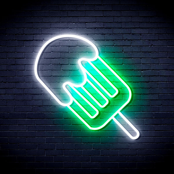 advpro-ice-cream-popsicle-ultra-bright-led-neon-sign-fnu0408 - White & Green