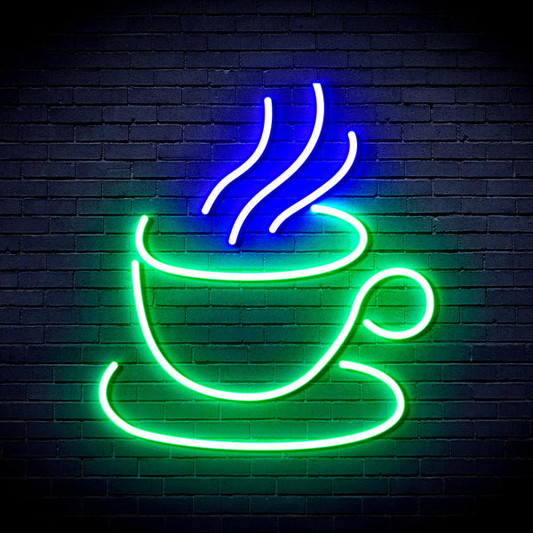 advpro-tea-or-coffee-ultra-bright-led-neon-sign-fnu0410 - Green & Blue