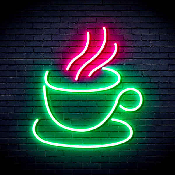 advpro-tea-or-coffee-ultra-bright-led-neon-sign-fnu0410 - Green & Pink