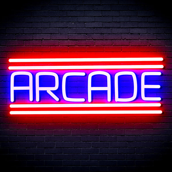advpro-arcade-ultra-bright-led-neon-sign-fnu0412 - Blue & Red