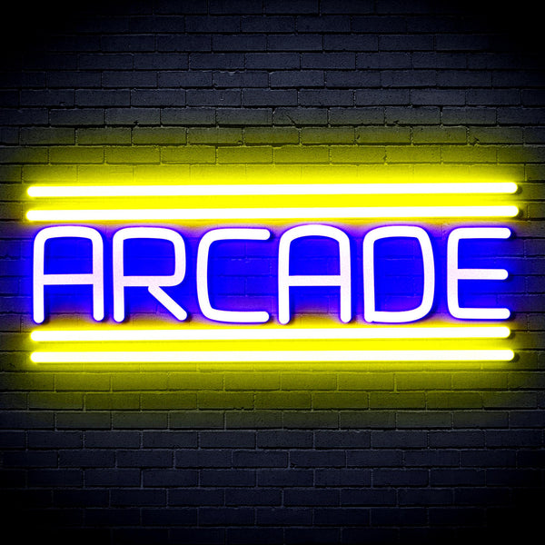 advpro-arcade-ultra-bright-led-neon-sign-fnu0412 - Blue & Yellow
