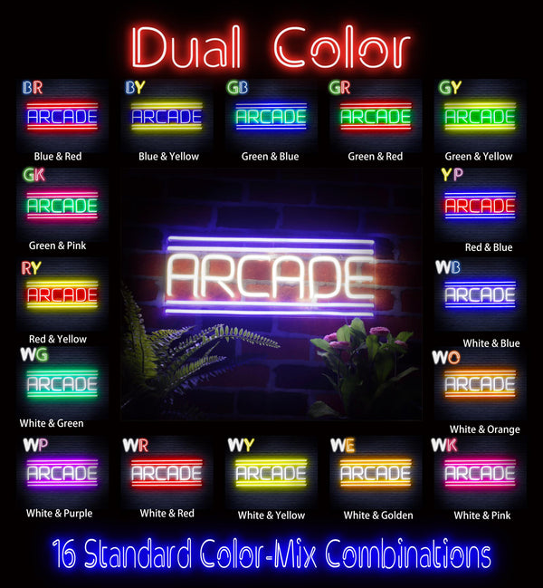 advpro-arcade-ultra-bright-led-neon-sign-fnu0412 - Dual-Color