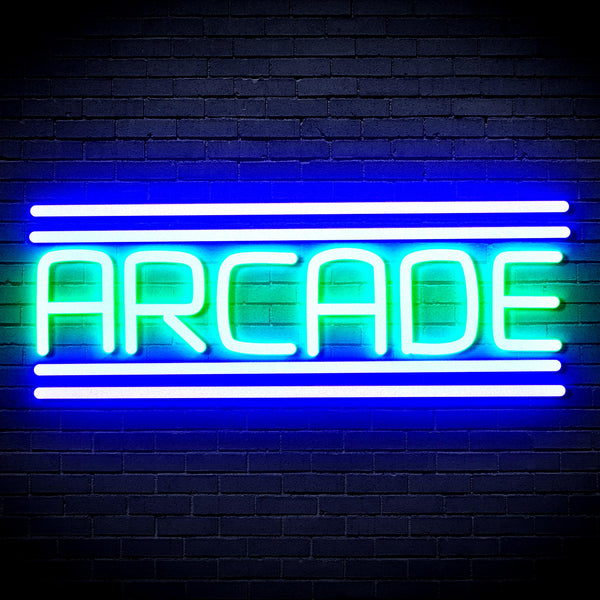 advpro-arcade-ultra-bright-led-neon-sign-fnu0412 - Green & Blue