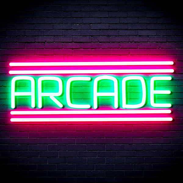 advpro-arcade-ultra-bright-led-neon-sign-fnu0412 - Green & Pink