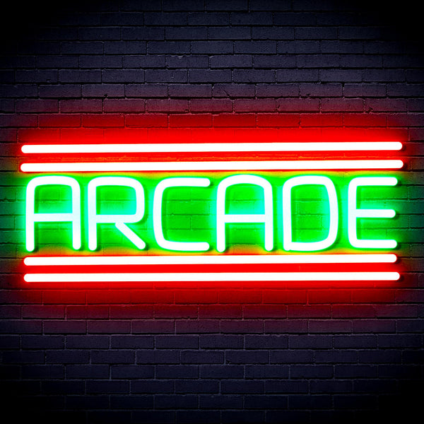 advpro-arcade-ultra-bright-led-neon-sign-fnu0412 - Green & Red