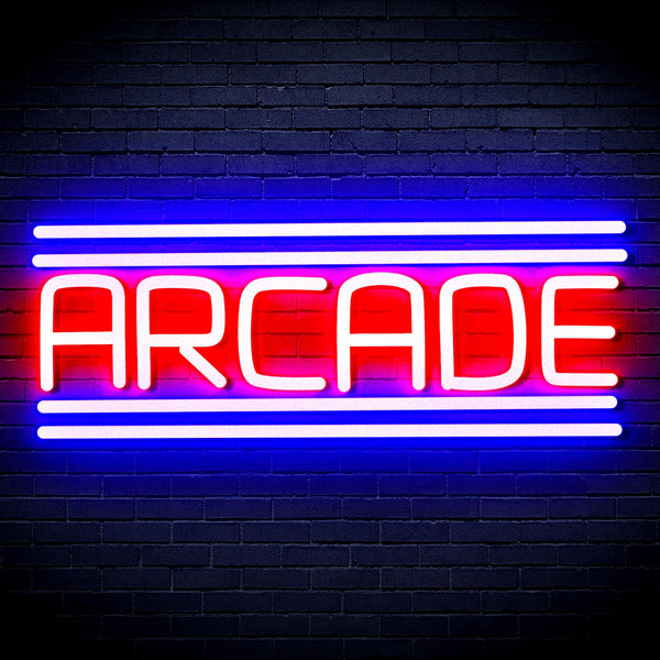 advpro-arcade-ultra-bright-led-neon-sign-fnu0412 - Red & Blue