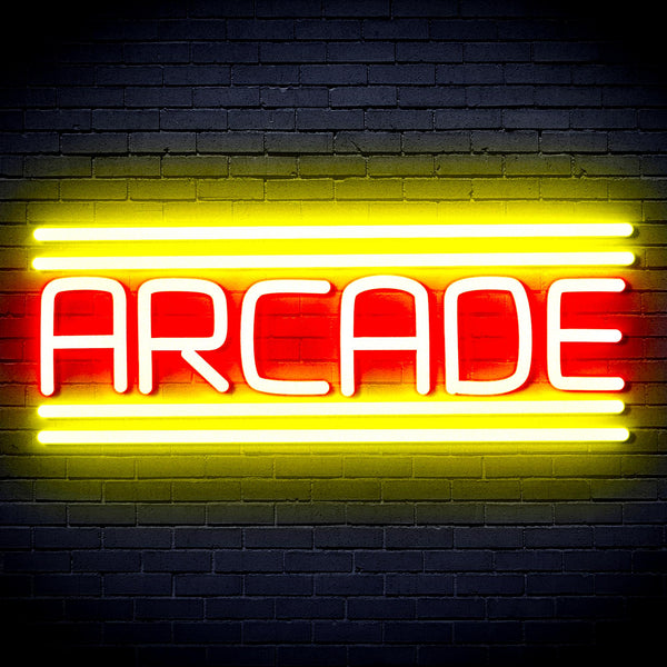 advpro-arcade-ultra-bright-led-neon-sign-fnu0412 - Red & Yellow