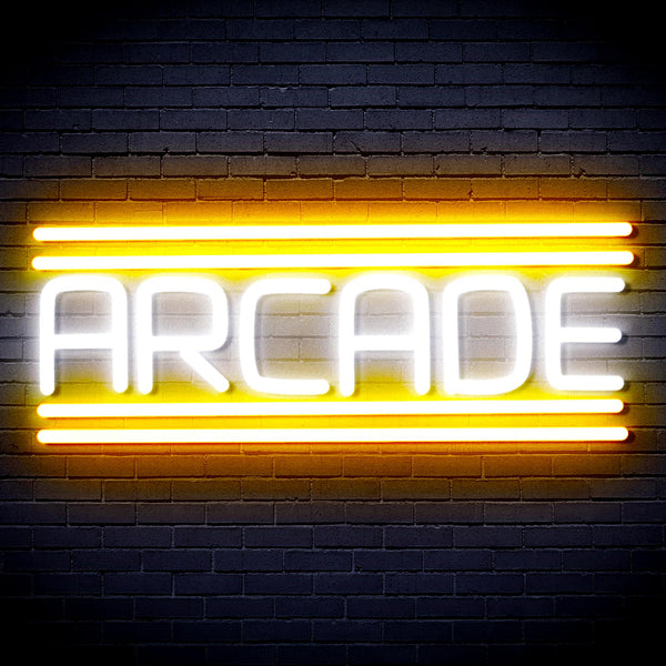 advpro-arcade-ultra-bright-led-neon-sign-fnu0412 - White & Golden Yellow