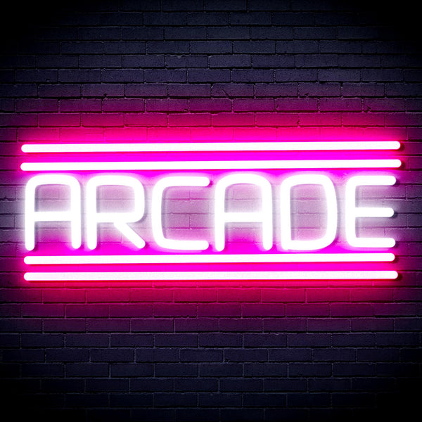advpro-arcade-ultra-bright-led-neon-sign-fnu0412 - White & Pink