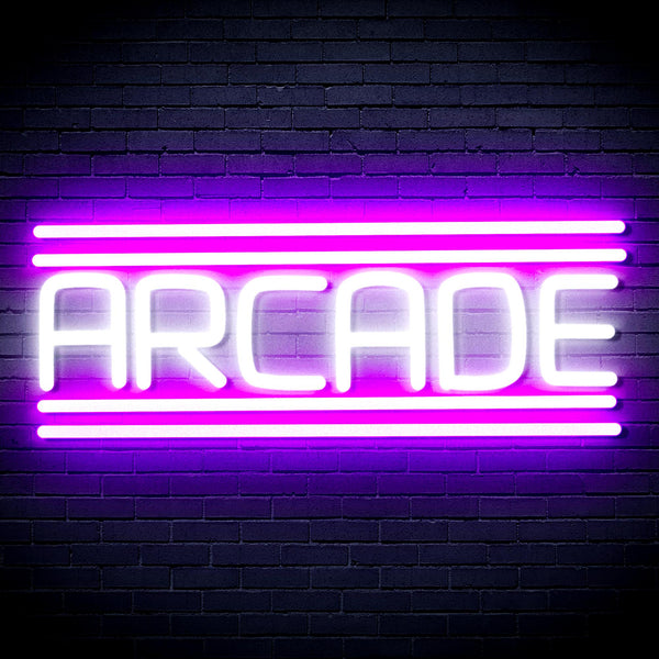advpro-arcade-ultra-bright-led-neon-sign-fnu0412 - White & Purple