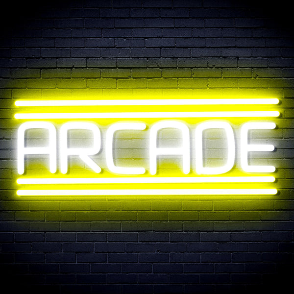advpro-arcade-ultra-bright-led-neon-sign-fnu0412 - White & Yellow