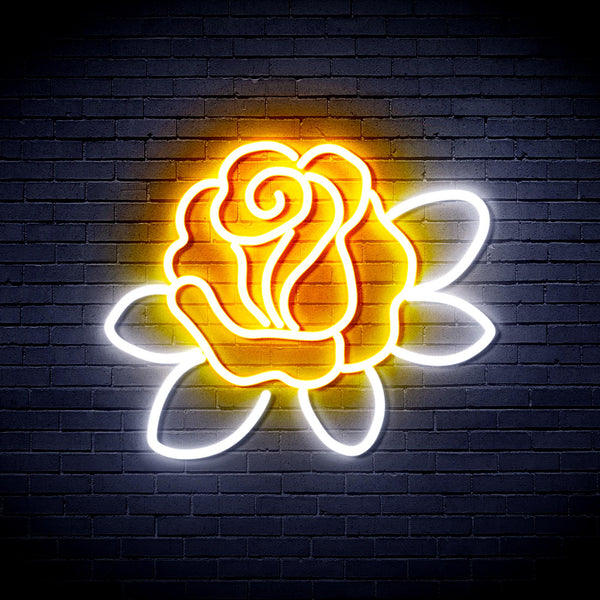 advpro-rose-ultra-bright-led-neon-sign-fnu0413 - White & Golden Yellow