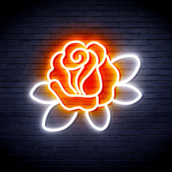 advpro-rose-ultra-bright-led-neon-sign-fnu0413 - White & Orange