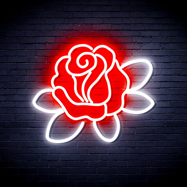 advpro-rose-ultra-bright-led-neon-sign-fnu0413 - White & Red