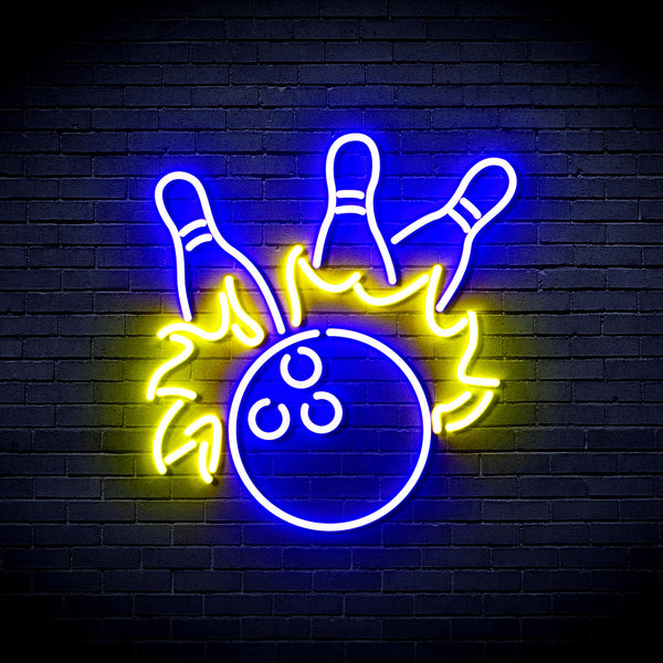 advpro-bowling-ultra-bright-led-neon-sign-fnu0416 - Blue & Yellow