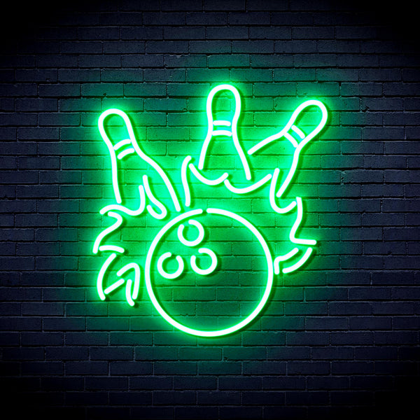 advpro-bowling-ultra-bright-led-neon-sign-fnu0416 - Green