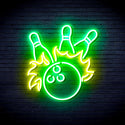 advpro-bowling-ultra-bright-led-neon-sign-fnu0416 - Green & Yellow
