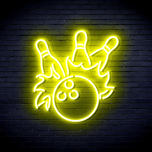 advpro-bowling-ultra-bright-led-neon-sign-fnu0416 - Yellow
