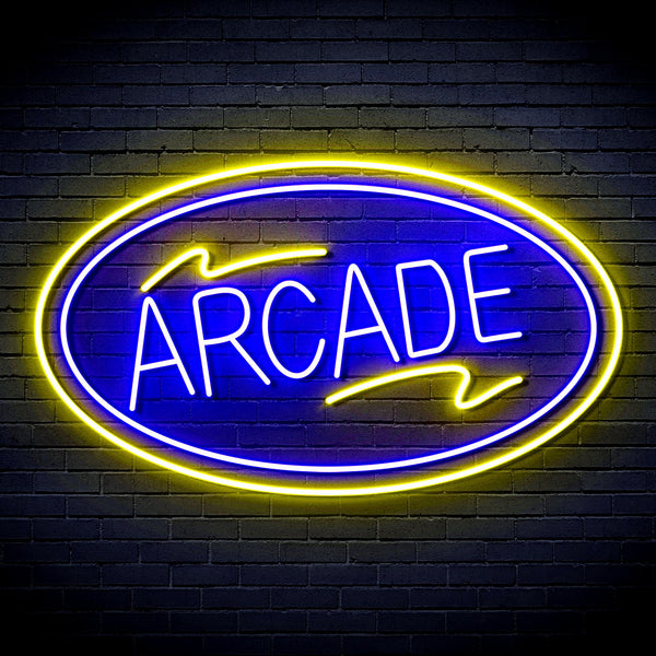 advpro-arcade-ultra-bright-led-neon-sign-fnu0418 - Blue & Yellow