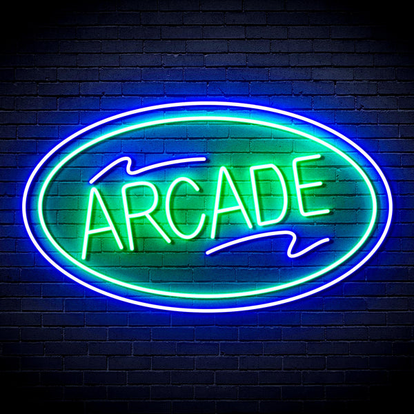 advpro-arcade-ultra-bright-led-neon-sign-fnu0418 - Green & Blue