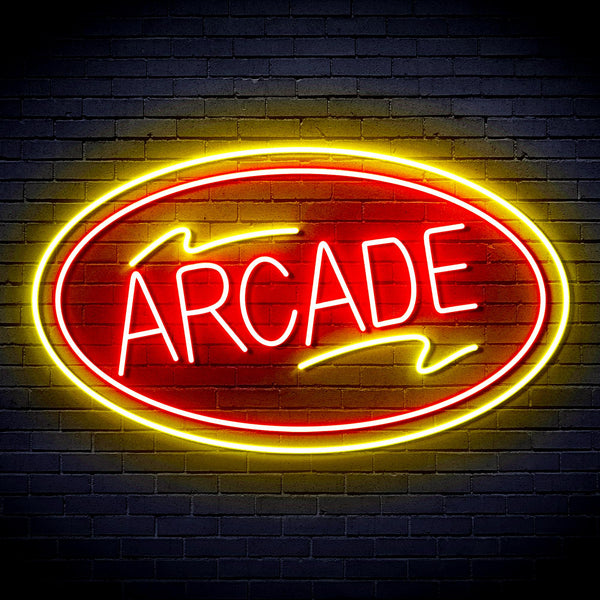advpro-arcade-ultra-bright-led-neon-sign-fnu0418 - Red & Yellow