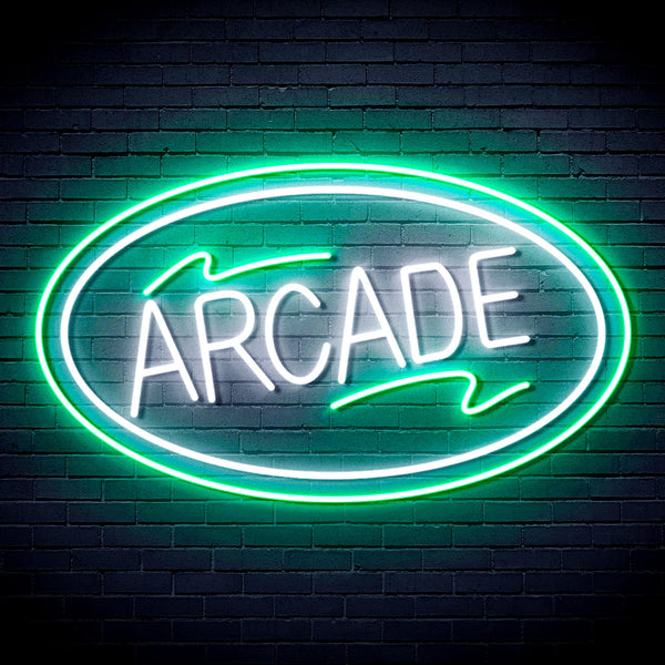 advpro-arcade-ultra-bright-led-neon-sign-fnu0418 - White & Green
