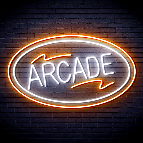 advpro-arcade-ultra-bright-led-neon-sign-fnu0418 - White & Orange