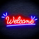 advpro-welcome-ultra-bright-led-neon-sign-fnu0419 - Blue & Red