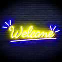 advpro-welcome-ultra-bright-led-neon-sign-fnu0419 - Blue & Yellow
