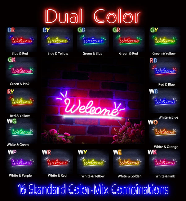advpro-welcome-ultra-bright-led-neon-sign-fnu0419 - Dual-Color