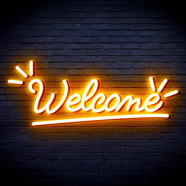 advpro-welcome-ultra-bright-led-neon-sign-fnu0419 - Golden Yellow