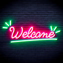 advpro-welcome-ultra-bright-led-neon-sign-fnu0419 - Green & Pink