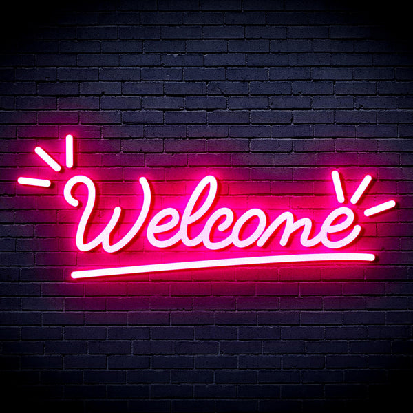 advpro-welcome-ultra-bright-led-neon-sign-fnu0419 - Pink