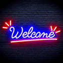 advpro-welcome-ultra-bright-led-neon-sign-fnu0419 - Red & Blue