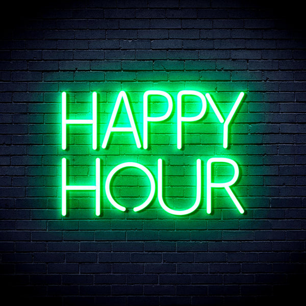 advpro-happy-hour-ultra-bright-led-neon-sign-fnu0420 - Green