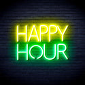 advpro-happy-hour-ultra-bright-led-neon-sign-fnu0420 - Green & Yellow