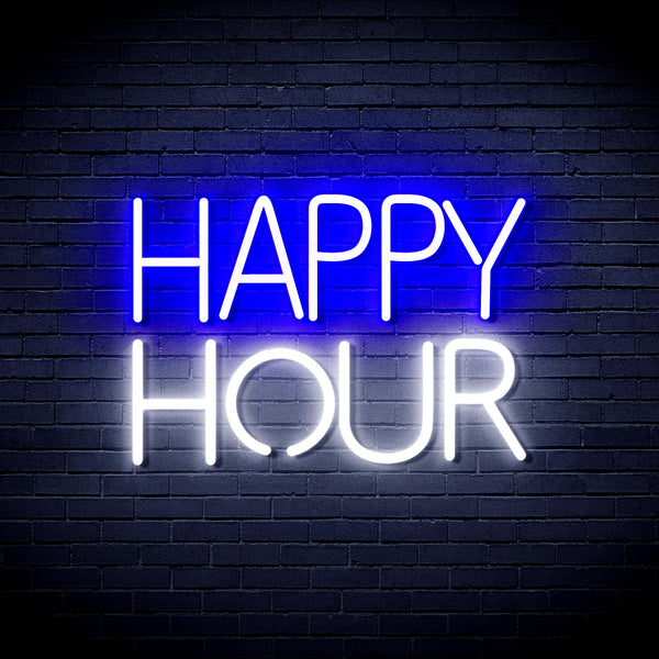 advpro-happy-hour-ultra-bright-led-neon-sign-fnu0420 - White & Blue
