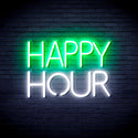 advpro-happy-hour-ultra-bright-led-neon-sign-fnu0420 - White & Green