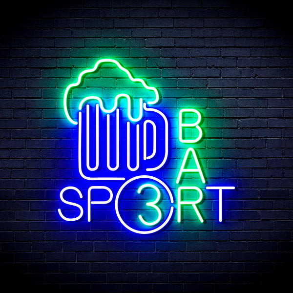 advpro-sport-bar-with-beer-mug-ultra-bright-led-neon-sign-fnu0422 - Green & Blue