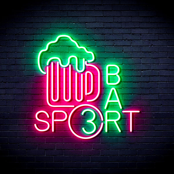 advpro-sport-bar-with-beer-mug-ultra-bright-led-neon-sign-fnu0422 - Green & Pink