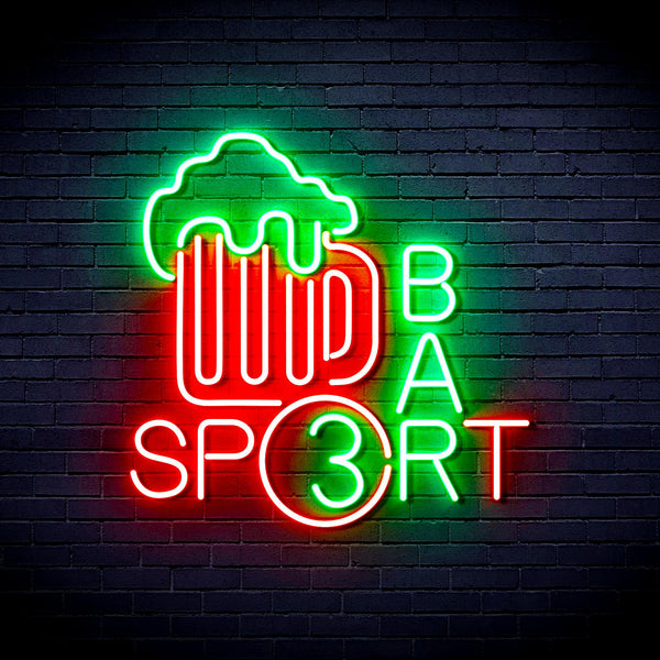 advpro-sport-bar-with-beer-mug-ultra-bright-led-neon-sign-fnu0422 - Green & Red