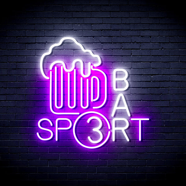 advpro-sport-bar-with-beer-mug-ultra-bright-led-neon-sign-fnu0422 - White & Purple