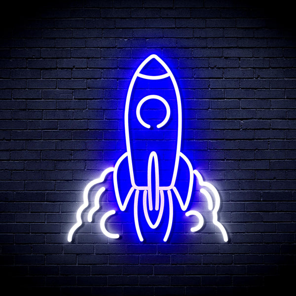 advpro-rocket-ultra-bright-led-neon-sign-fnu0423 - White & Blue