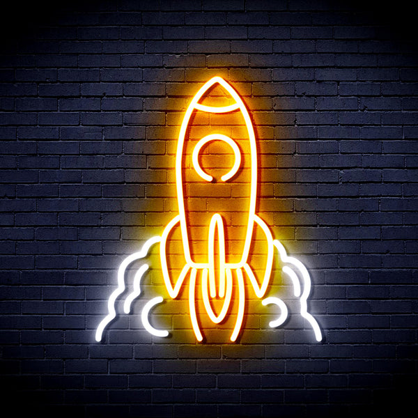 advpro-rocket-ultra-bright-led-neon-sign-fnu0423 - White & Golden Yellow
